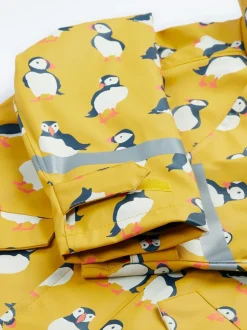 Frugi imperméable imprimé Buster jaune