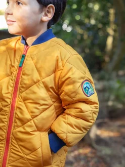 Frugi Veste matelassée réversible jaune Robin
