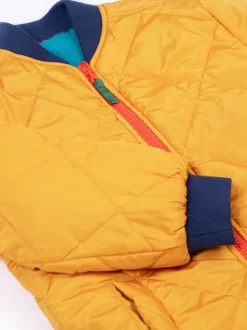 Frugi Veste matelassée réversible jaune Robin
