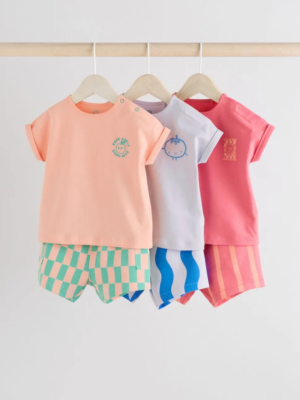 Fruits colorés - Ensemble Hauts et short bébé 6 Pièces (0mois-2ans)