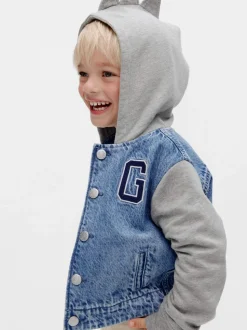 Gap Dinosaur Varsity Denim Sweat-shirt à capuche Veste (6mths-5yrs)