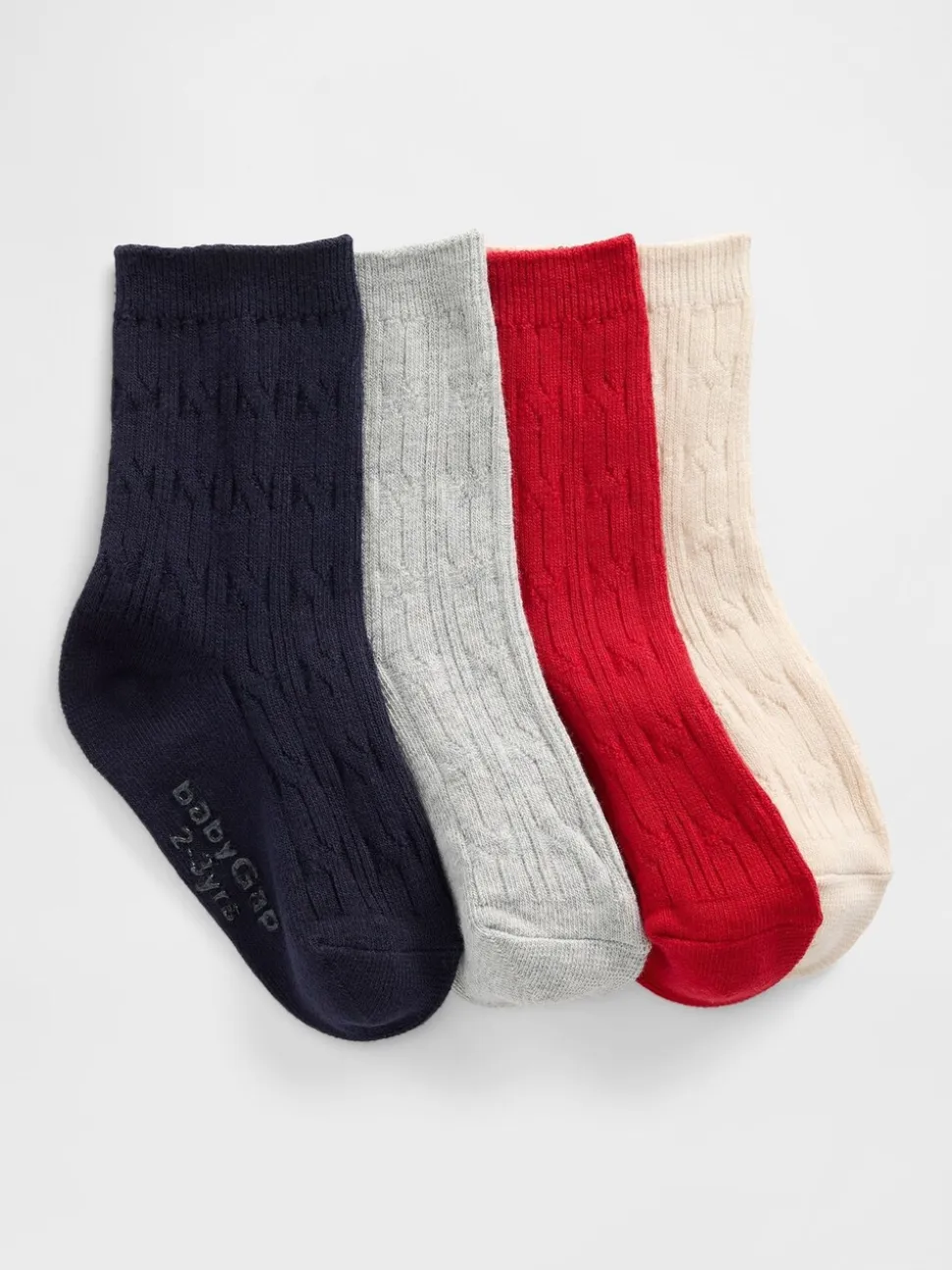 Gap lot de 4chaussettes torsadées col rond (Nouveau-né de5ans)