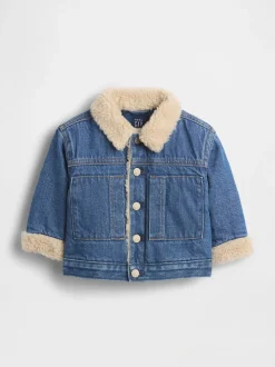 Gap Veste Sherpa Bear en denim ultra-doux (0-24mois)