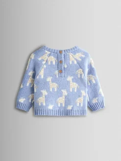 Girafe bleu pâle - Ensemble haut et bas JoJo Maman Bébé en maille