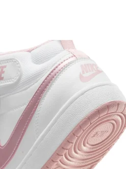 Glaçure blanc rose - Baskets mi-Baskets du tribunal de Nike pour adolescents
