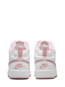 Glaçure blanc rose - Baskets mi-Baskets du tribunal de Nike pour adolescents