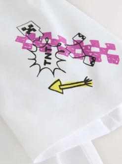 Graffiti blanc - T-shirt Minecraft (3-16ans)