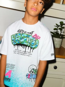 Graffiti blanc spray - T-shirt graphique Manches courtes Relaxed Fit (3-16yrs)