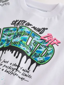 Graffiti blanc spray - T-shirt graphique Manches courtes Relaxed Fit (3-16yrs)