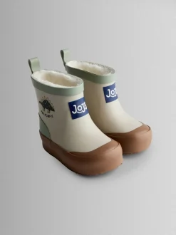 Grège Dino - Bottes de bien-être JoJo Maman Bébé courtes doublées et confortables