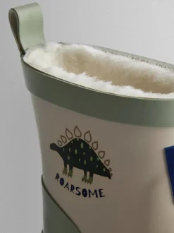 Grège Dino - Bottes de bien-être JoJo Maman Bébé courtes doublées et confortables