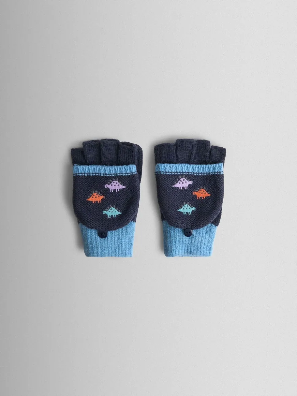 Grège Dino - Mitaines JoJo Maman Bébé doublées de polaire