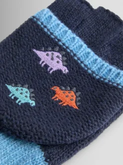 Grège Dino - Mitaines JoJo Maman Bébé doublées de polaire