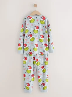 Grinch vert/gris - Pyjama de Noël à jogging simple (3-16ans)