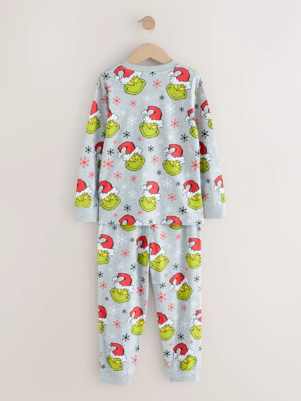 Grinch vert/gris - Pyjama de Noël à jogging simple (3-16ans)