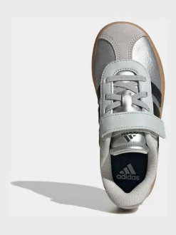 Gris - adidas Vl Cour 3.0 Baskets enfant à crochets et boucles