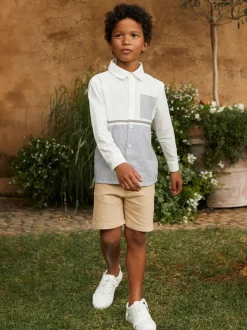 Gris - Angel & Rocket Hank Rayure Block 100Chemises % coton texturé