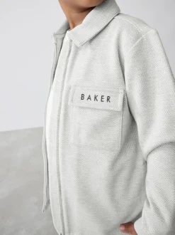 Gris - Baker by Ted Baker ensemble 3 pièces T-shirt, veste et pantalons texturés