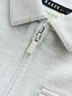 Gris - Baker by Ted Baker ensemble 3 pièces T-shirt, veste et pantalons texturés