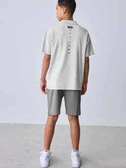 Gris - Baker by Ted Baker ensemble polo et short oversize