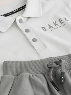 Gris - Baker by Ted Baker ensemble polo et short oversize