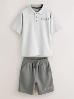 Gris - Baker by Ted Baker ensemble polo et short oversize