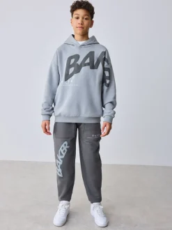 Gris - Baker by Ted Baker ensemble sweat à capuche et jogging graphique oversize