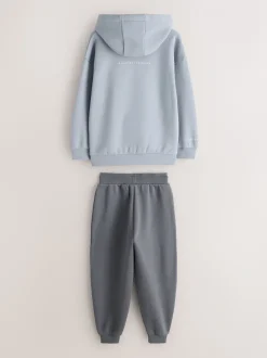 Gris - Baker by Ted Baker ensemble sweat à capuche et jogging graphique oversize