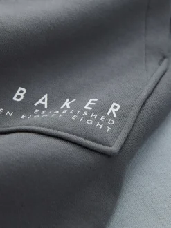 Gris - Baker by Ted Baker ensemble sweat à capuche et jogging graphique oversize