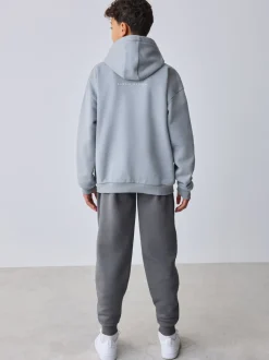 Gris - Baker by Ted Baker ensemble sweat à capuche et jogging graphique oversize