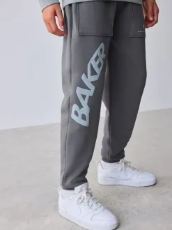 Gris - Baker by Ted Baker ensemble sweat à capuche et jogging graphique oversize