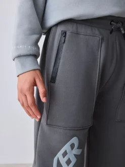 Gris - Baker by Ted Baker ensemble sweat à capuche et jogging graphique oversize