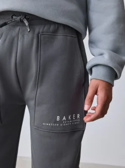 Gris - Baker by Ted Baker ensemble sweat à capuche et jogging graphique oversize