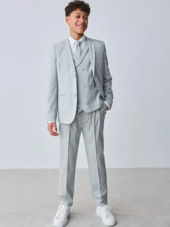 Gris - Baker by Ted Baker ensemble gilet, chemise et cravate