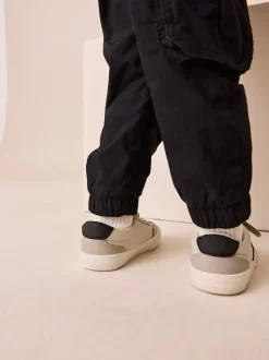 Gris - Baskets à lacets élastiques à fermeture tactile