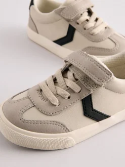 Gris - Baskets à lacets élastiques à fermeture tactile