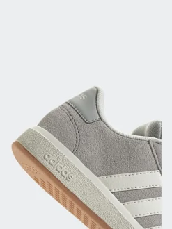 Gris - Baskets adidas Grand Court 00s en daim et dentelle pour enfant