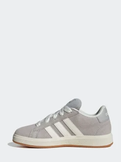 Gris - Baskets adidas Grand Court 00s en daim et dentelle pour enfant