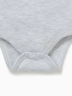 Gris - Body MORI à encolure enveloppe à manches longues