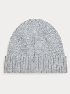 Gris - Bonnet Polo Ralph Lauren en maille pour enfant