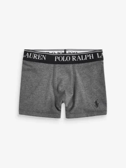 Gris - Boxers Polo Ralph Lauren en coton stretch à logo 3 Lot