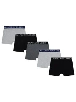 Gris - Boxers Polo Ralph Lauren en coton stretch à logo 5 Lot