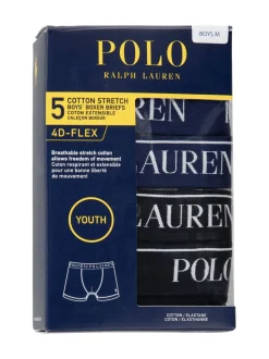Gris - Boxers Polo Ralph Lauren en coton stretch à logo 5 Lot