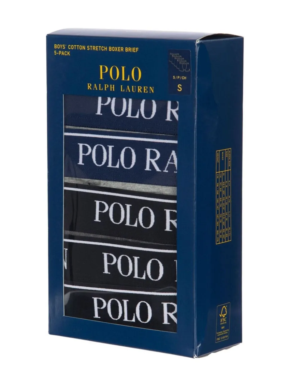 Gris - Boxers Polo Ralph Lauren en coton stretch à logo 5 Lot