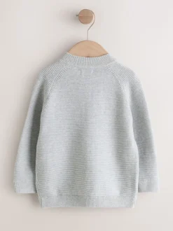 Gris - Cardigan zippé (3mths-7yrs)