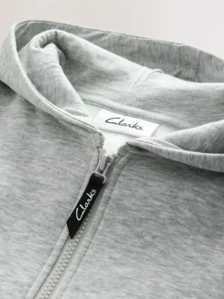 Gris - Clarks Sweat à capuche zippé