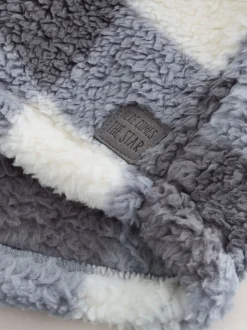 Gris à damier - Borg Polaire Shacket (3mths-7yrs)