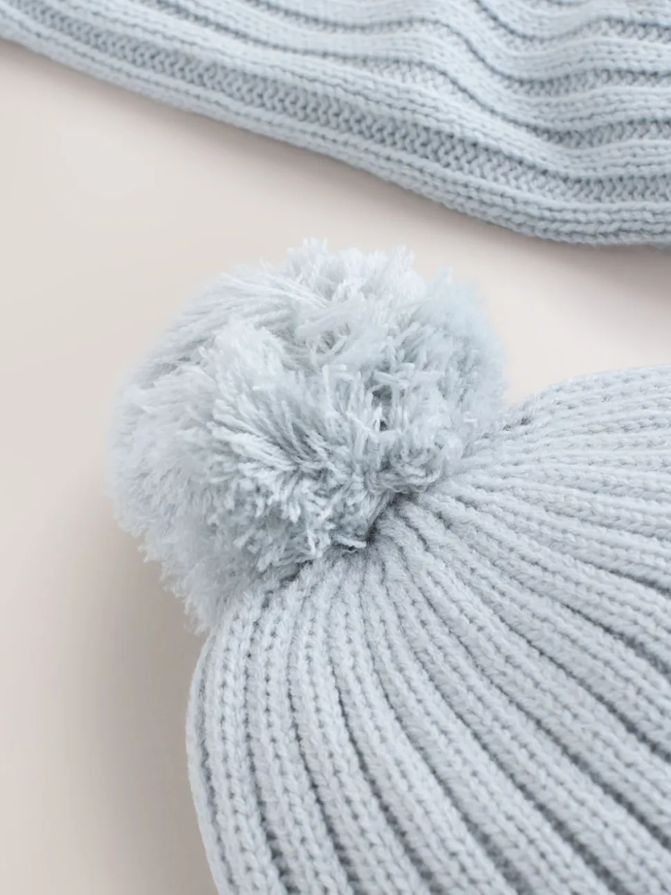 Gris - Ensemble Bonnets et snood à pompon 2 Pieces (1-16ans)
