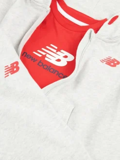 Gris - Ensemble New Balance sweat à capuche et pantalon de jogging zippé FT