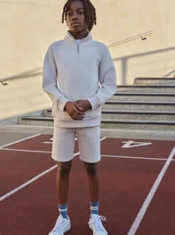 Gris - Ensemble Shorts à Col cheminée (3-16ans)